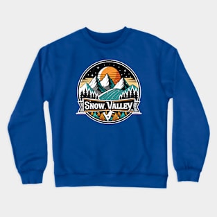 Retro Snow Valley Ski Crewneck Sweatshirt